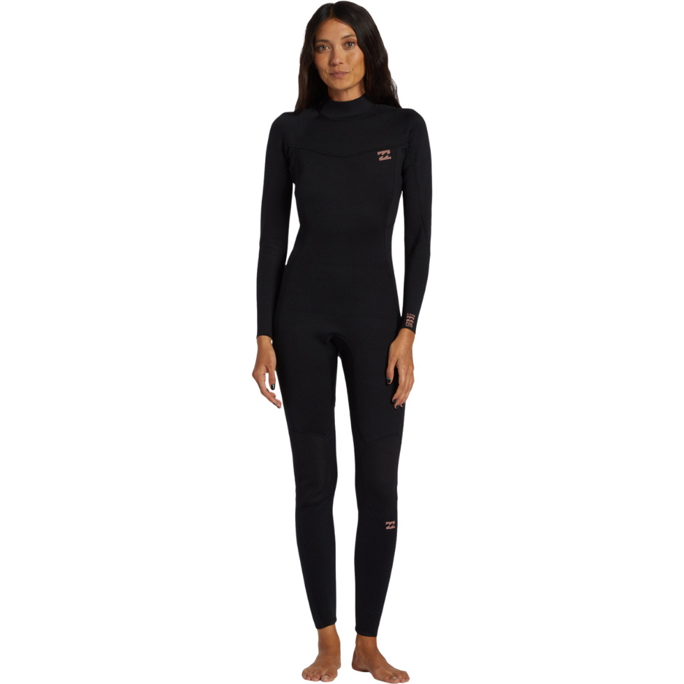 2025 Billabong Frauen Foil 5/4mm Rückenreißverschluss Neoprenanzug ABJW100186 - Black